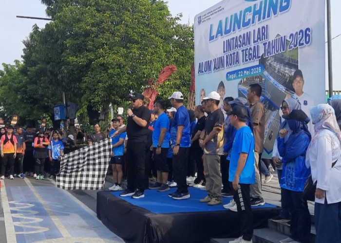 Jogging Track di Alun-alun Tegal Dibuka, Runners Bisa Menggunakan 6 Jam Sehari