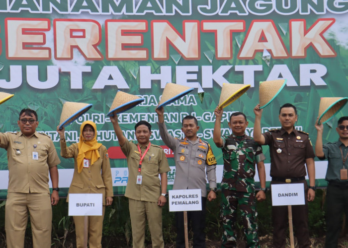 Polres Pemalang dan Dinas Pertanian Tanam Jagung 2 Hektar, Dukung Program Ketahanan Pangan