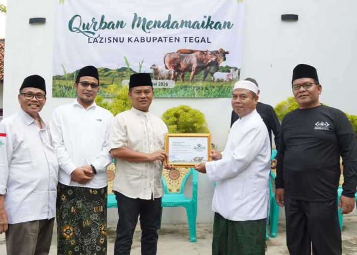 Bupati Tegal Acungi Jempol Pengelolaan Hewan Kurban Lazisnu