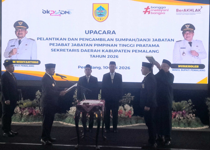 Sekda Pemalang Definitif Dilantik, Ini Pesan Bupati