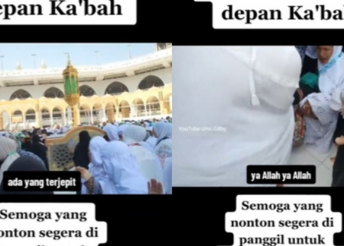 Video Jemaah Lansia asal Indonesia Jatuh Terinjak di Depan Kabah Viral, Perekam: Ada yang Terjepit 