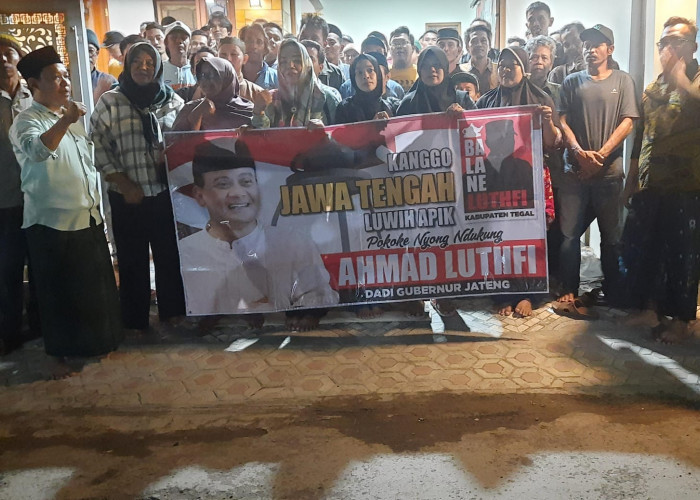 Relawan di Kabupaten Tegal Mulai Bergerak, Gerilya Canvasing Kenalkan Ahmad Luthfi Calon Gubernur Jateng