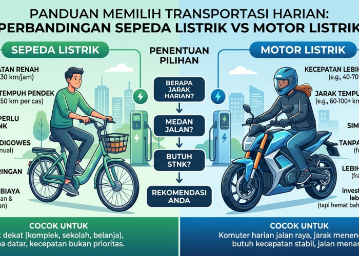 Perbandingan Sepeda Listrik dengan Motor Listrik Mana Paling Untung?