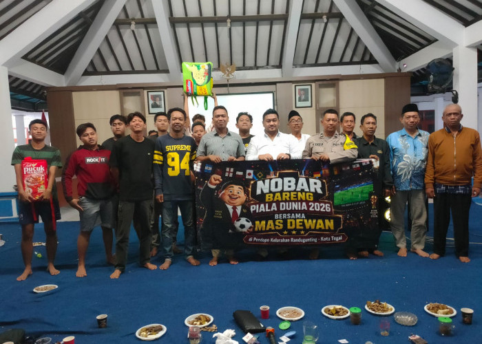 Anggota DPRD Kota Tegal Gelar Nobar Piala Dunia 2026 di Kelurahan