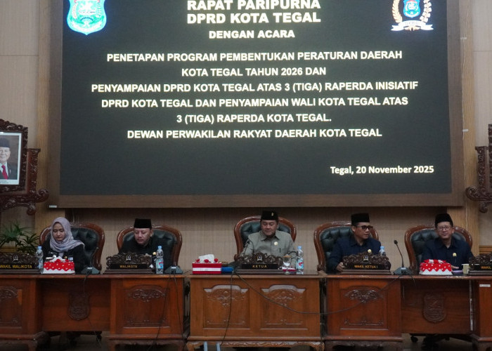 DPRD Kota Tegal Sampaikan Tiga Raperda Inisiatif