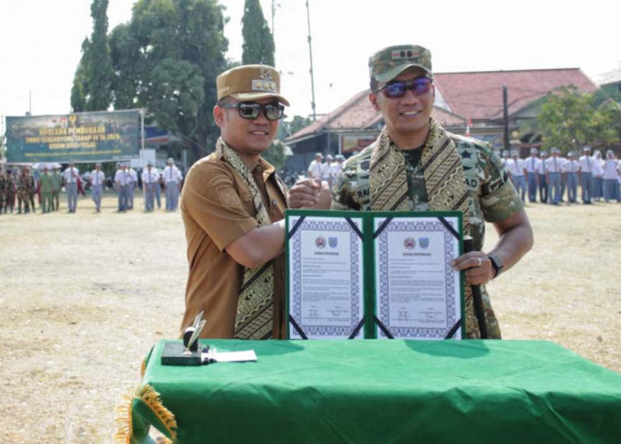 Dikucur Rp562,6 Juta, Bupati Tegal Buka TMMD 2026 di Desa Kemantran 