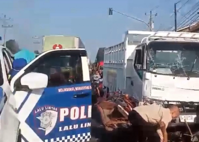 Kecelakaan Terjadi di Jalur Pantura Tanjung Brebes, Seorang Tukang Becak Meninggal