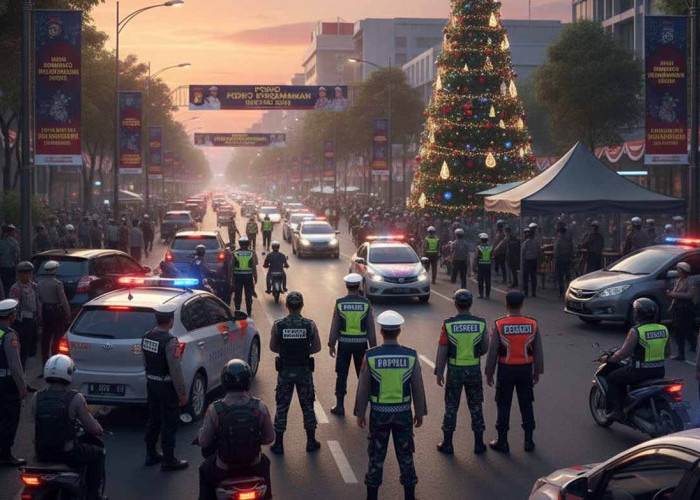 Patroli Sekala Besar Pengamanan Nataru, Polres Tegal Sambangi Gereja dan Cek Kesiapan Pospam