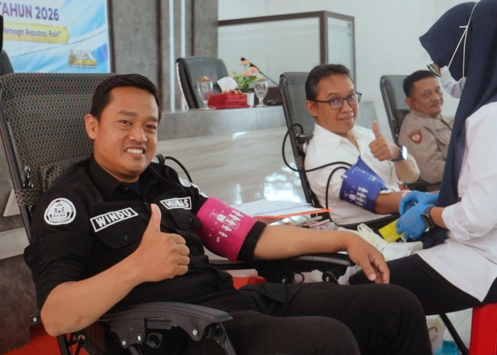 Pererat Sinergi, Polres Pemalang Gelar Donor Darah Bersama Awak Media