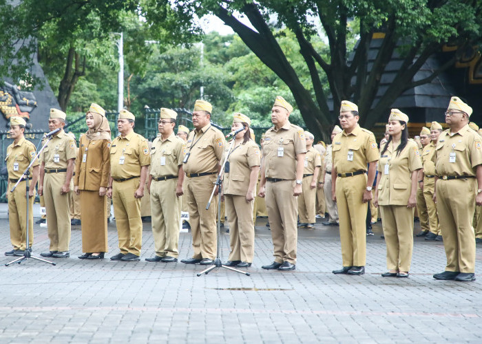 Wali Kota Tegal Dedy Yon dan Wakilnya Ikut Apel Pagi Bersama Gubernur Jawa Tengah