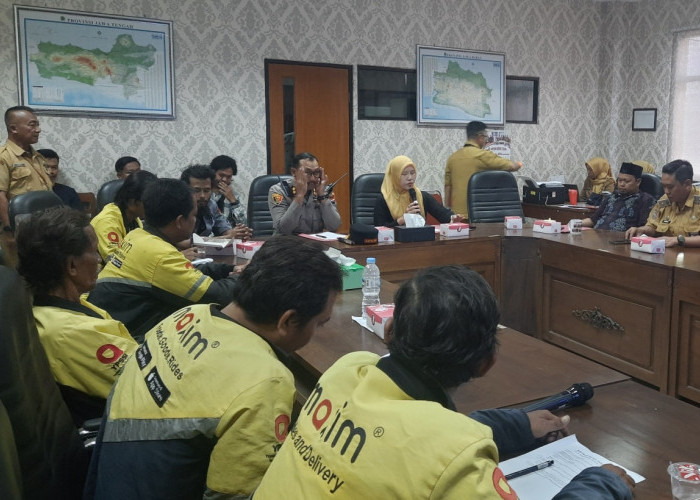 Didampingi Kapolres dan Dishub, Komisi III DPRD Tegal Terima Aksi Pengemudi Ojol