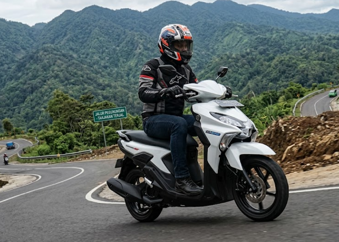 Naik ke Guci Tegal Pakai Yamaha Gear Ultima 125 Hybrid, Seberapa Nyaman?