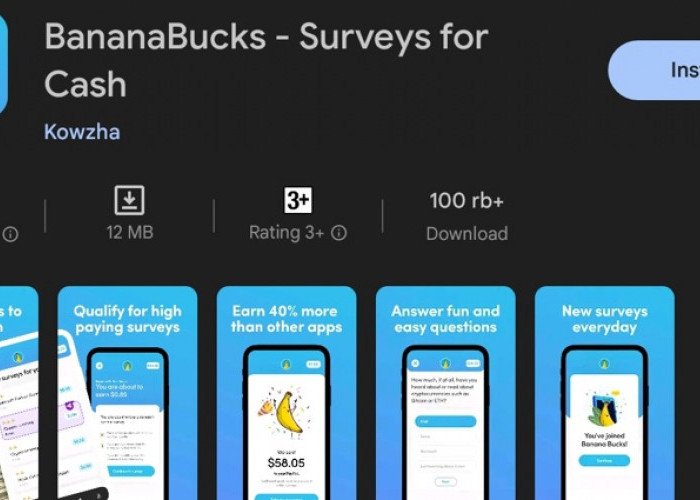 Jawab Survey Bisa Dapat Saldo Dana hingga Rp100 Ribu Lewat Banana Bucks, Terbukti Membayar