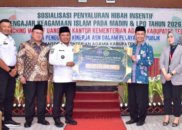 Insentif Guru Keagamaan di Tegal Naik Jadi Rp2 Juta, Bupati: Penghargaan Peran Besar Mereka