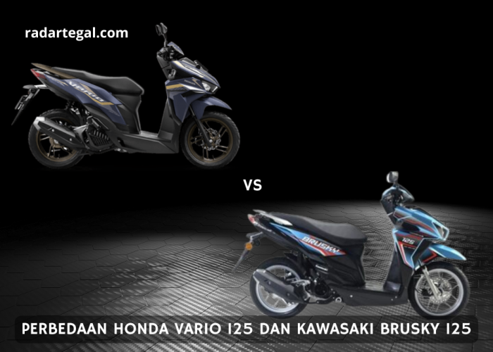 Muncul Pesaing Baru, Ini Perbedaan Honda Vario 125 dan Kawasaki Brusky 125