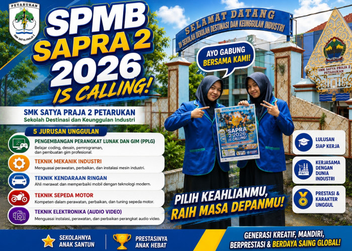 Kuota Terbatas! SPMB SMK Satya Praja 2 Petarukan 2026/2027 Masih Dibuka, Daftar Sekarang