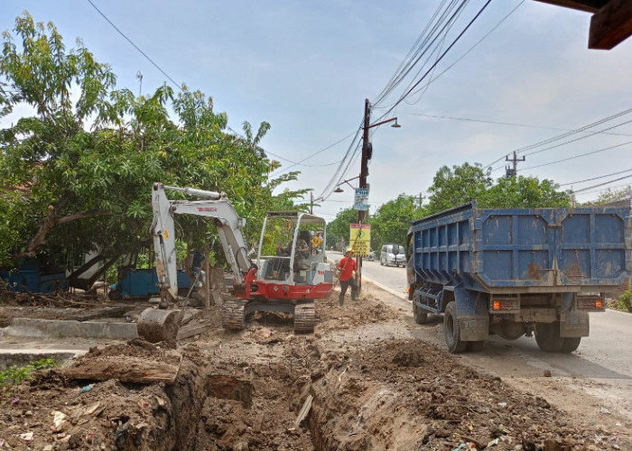 Saluran Irigasi di Losari Brebes yang Mampet Akhirnya Dinormalisasi, Alat Berat Diterjunkan