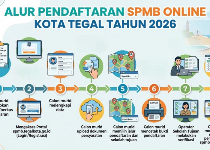 SPMB SD dan SMP Kota Tegal 2026, Catat Jadwal dan Siapkan Dokumen Persyaratannya Bun!