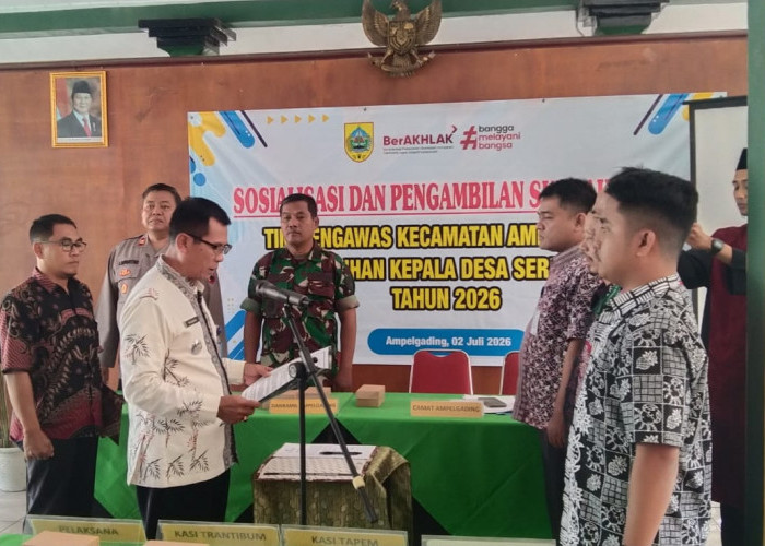 Siap Awasi Pilkades 2026 di Ampelgading Pemalang, Tim Pengawas Dilantik