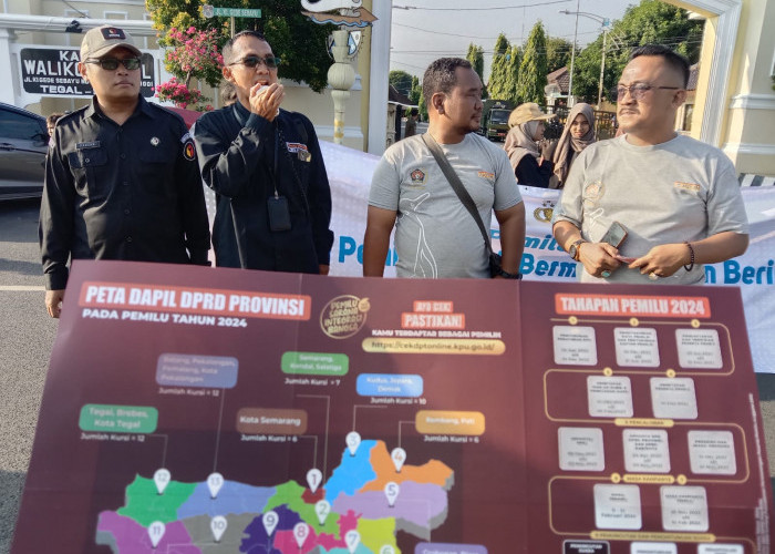 PWI, KPU dan Bawaslu Kota Tegal Kompak Ajak Masyarakat Tak Ikut Golput dalam Pemilu 2024
