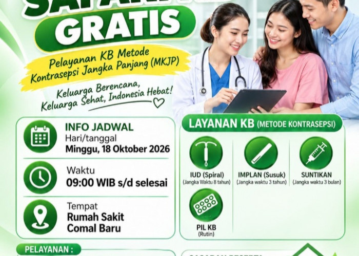 RSU Comal Baru Pemalang akan Safari KB Gratis, Catat Tanggalnya