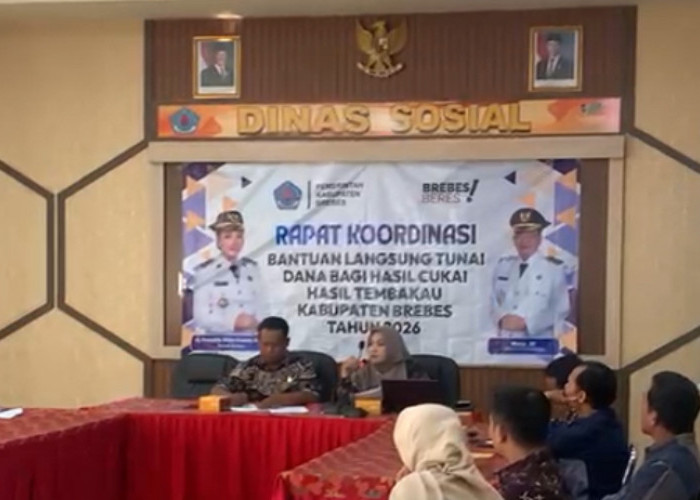 Matangkan Penyaluran BLT DBHCHT di Brebes, Dinsos Gelar Rakor 