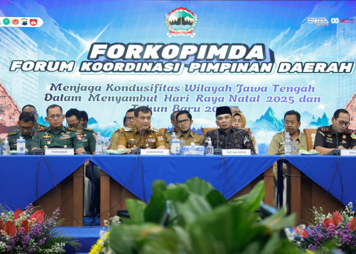 Pimpin Rakor Forkopimda, Gubernur: Jawa Tengah Siap Sambut Nataru dengan Aman dan Nyaman
