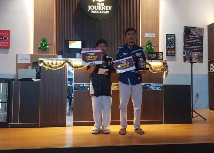 Atlet Biliar Muda Kabupaten Tegal Juara Pertama Turnamen di Pemalang