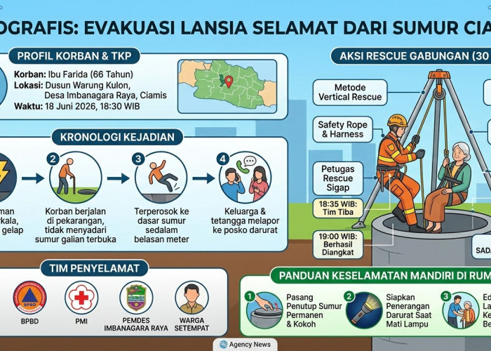 Efek Mati Lampu, Lansia di Imbanagara Raya Ciamis Terperosok ke Sumur