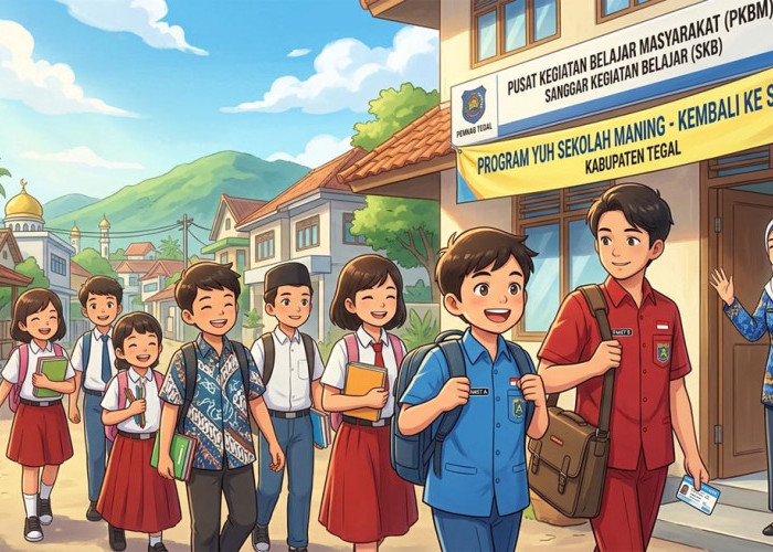 Yuh Sekolah Maning: 323 Anak Putus Sekolah di Tegal Dapat Seragam dan Uang Transport Gratis 