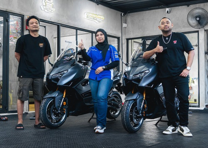 Saking Jatuh Cintanya, Konsumen Semarang Borong dua unit Yamaha TMAX TECH MAX