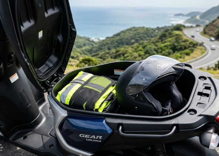 Keunggulan Bagasi Yamaha Gear Ultima 2026, Solusi Praktis Bawa Banyak Barang ke Wisata Guci Tegal