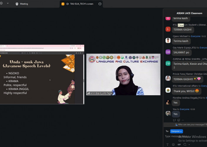 UPS Tegal Perkenalkan Bahasa, Budaya dan Kesantunan Jawa dalam ASEAN Language and Culture Exchange 2026