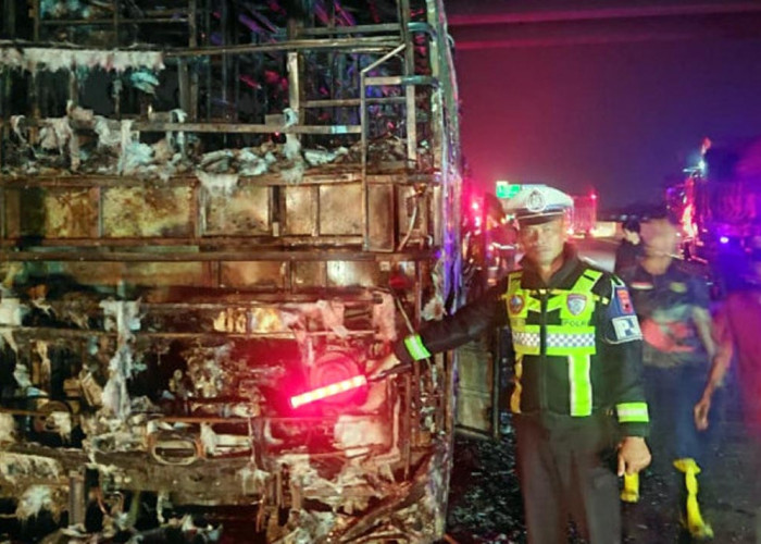 Kronologi Bus Tunas Muda Terbakar di Tol Semarang-Batang Dini Hari