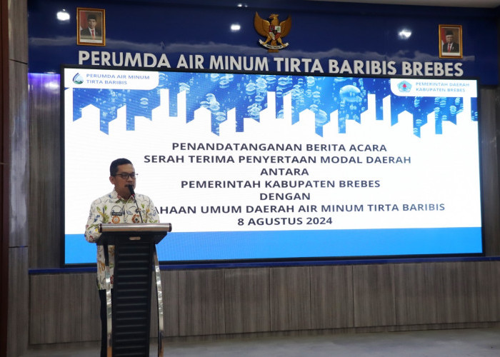 Jadi Terbaik di Jateng, Dua Aset Pemkab Brebes Diserahkan ke Perumda Tirta Baribis 