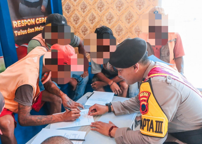 Polisi Gercep Amankan 7 Orang ‘Pak Ogah’ di Tegal yang Bikin Resah Pengendara