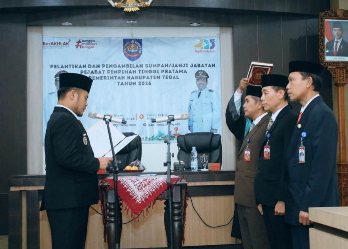 Bupati Ischak Pimpin Prosesi Rotasi 2 Pejabat Kabupaten Tegal Lintas Sektoral