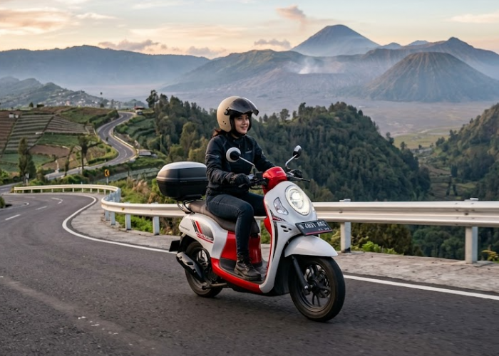 Tips Berkendara Honda Scoopy ke Guci Tegal, Aman di Jalur Tanjakan dan Turunan