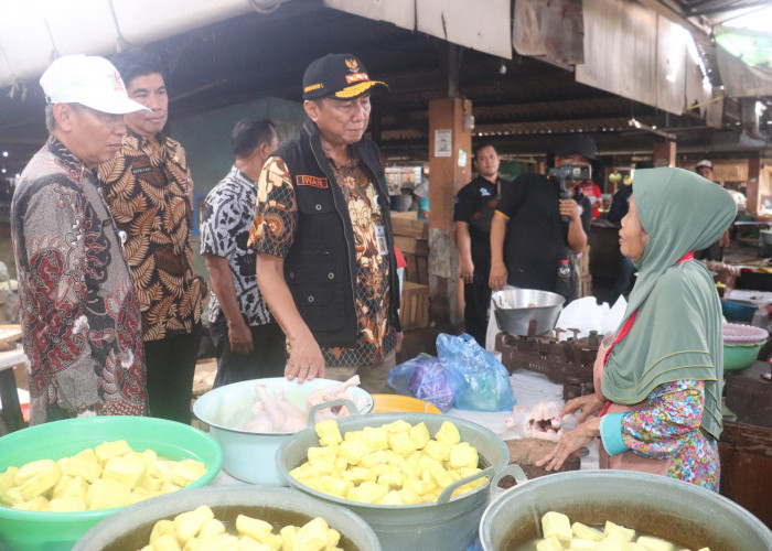 Pantau Harga Sembako di Brebes, Pj Bupati Blusukan ke Pasar Jatibarang 