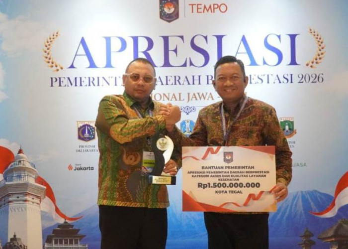 Layanan Kesehatan Kota Tegal Terbaik Kedua Se-Jawa Bali, Diganjar Rp1,5 Miliar Kemendagri
