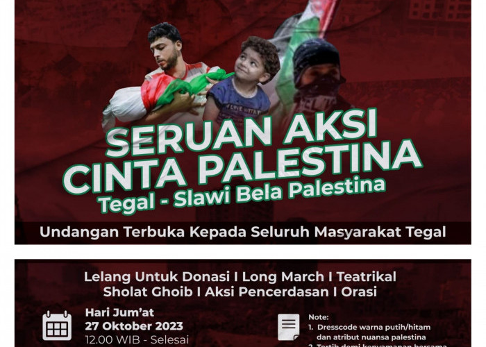 Aksi Bela Palestina, Warga Tegal Gelar Longmarch dan Orasi Besok