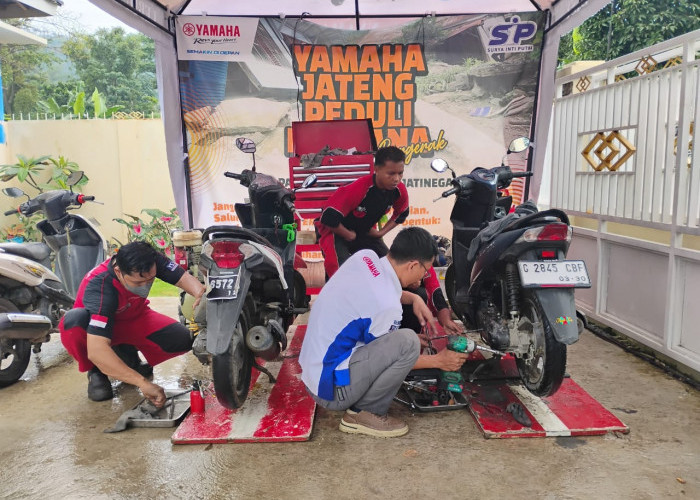 Ringankan Beban Warga Padasari, Yamaha Jateng Gelar Aksi Sosial dan Layanan Servis Gratis