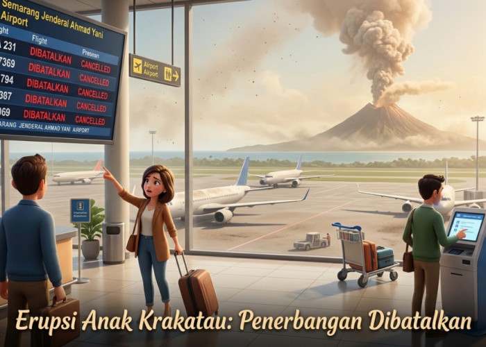 Imbas Erupsi Anak Gunung Krakatau: 11 Penerbangan Bandara Semarang Dibatalkan