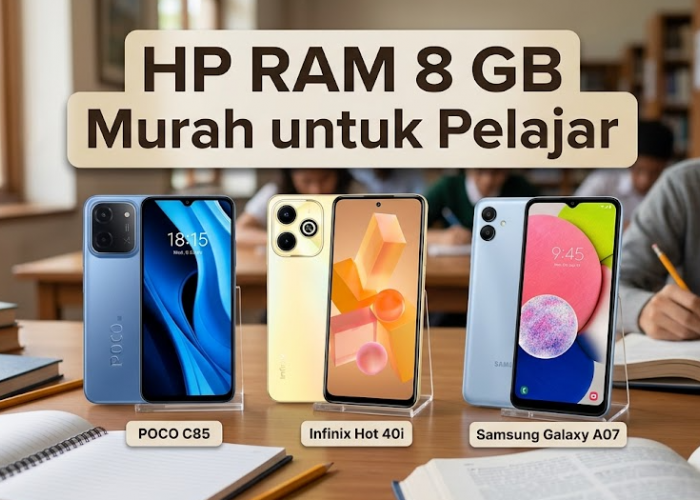 5 HP RAM 8 GB Murah Terbaik 2026, Cocok untuk Pelajar dan Mahasiswa