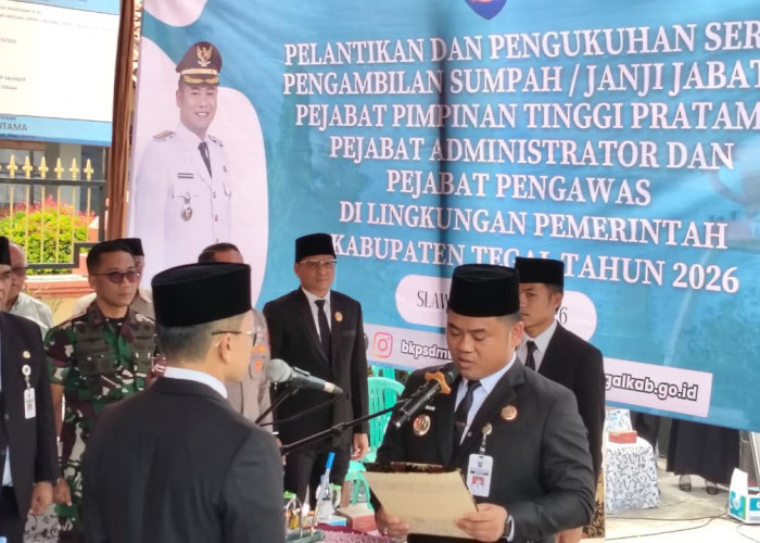 Geser 4 Kepala Dinas, Bupati Tegal Tepis Isu Jual Beli jabatan