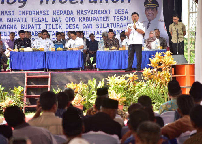 Tilik Desa Karanganyar, Bupati Tegal Tekankan Pentingnya Masyarakat Jaga Kondusifitas Daerah