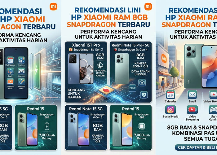 HP Xiomi RAM 8 GB Snapdragon Paling Dicari Tahun Ini!