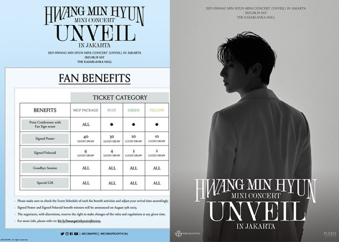 War Tiket Konser UNVEIL Hwang Min Hyun Mulai Hari Ini, Hwangdo Indonesia Bersiaplah Cek Harga Tiketnya!