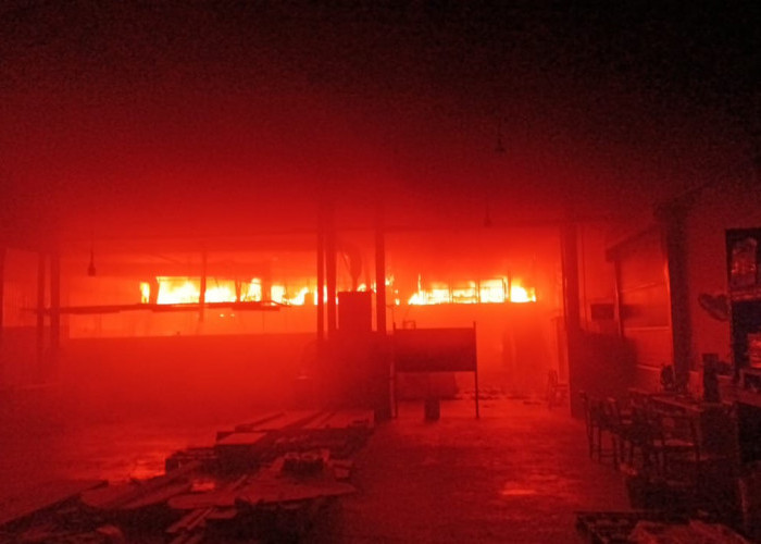BREAKINGNEWS! Pabrik Furniture di Pantura Tegal Terbakar