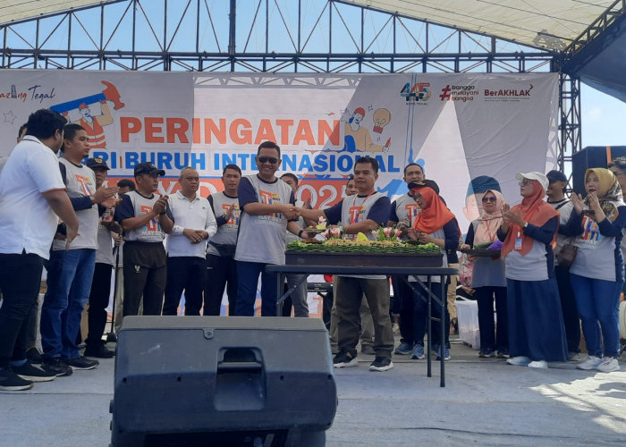 Tanpa Gelaran Aksi Unjuk Rasa, Peringatan Hari Buruh di Tegal Banjir Hadiah